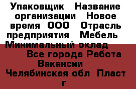 Упаковщик › Название организации ­ Новое время, ООО › Отрасль предприятия ­ Мебель › Минимальный оклад ­ 25 000 - Все города Работа » Вакансии   . Челябинская обл.,Пласт г.